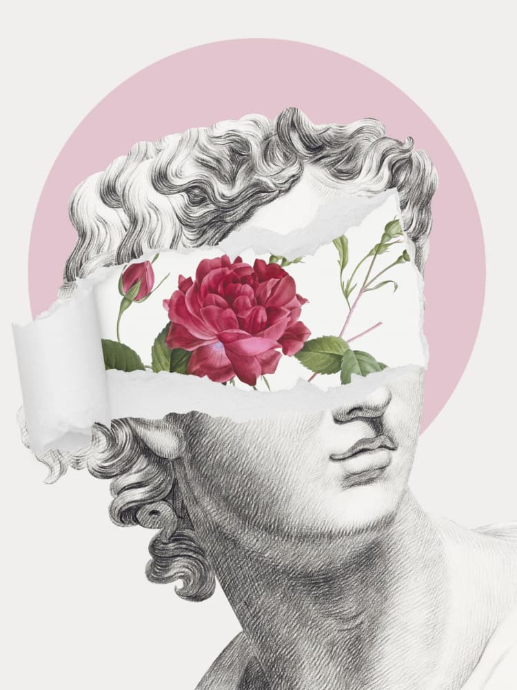Surreal Classical Rose by Marja van den Hurk — canvas wall art