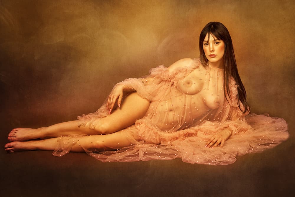 Ethereal Pearl Nude by Mike Darzi — canvas wall art