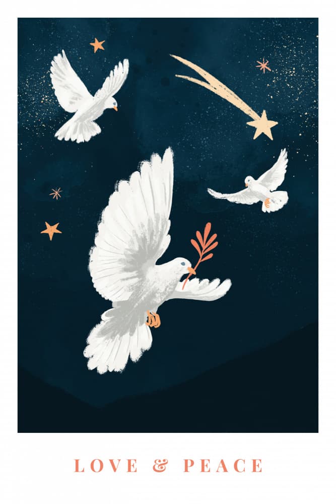 Love &amp; Peace by Goed Blauw — canvas wall art