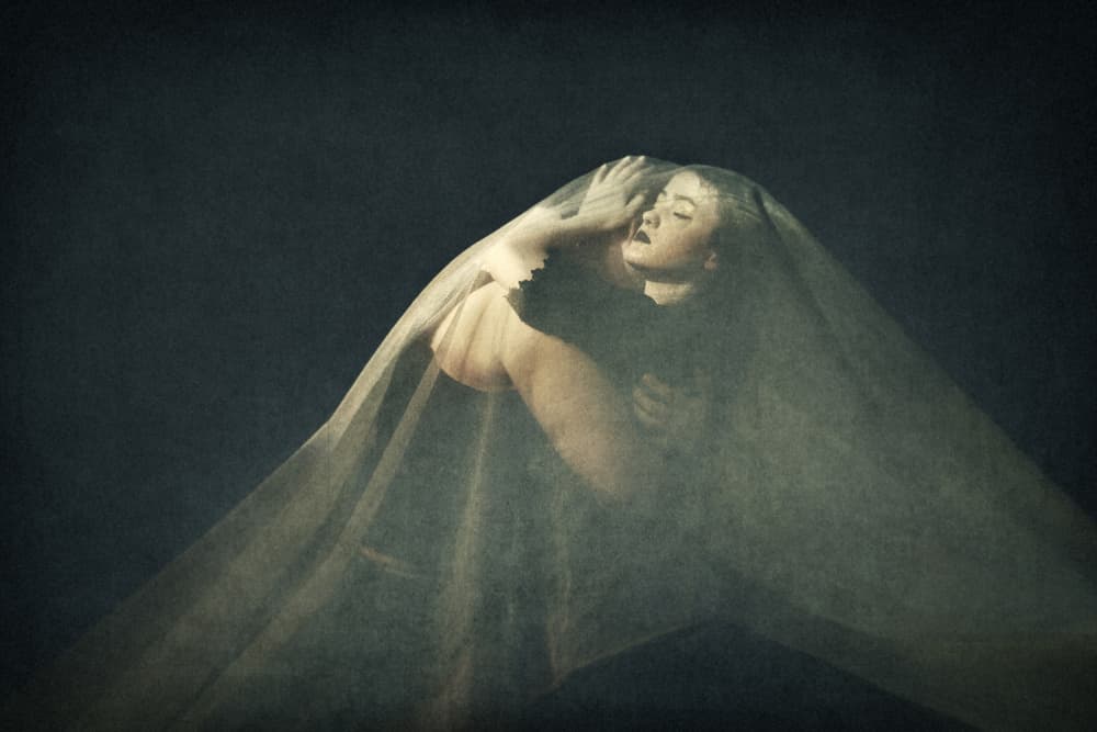 Ethereal Veiled Woman by Desislava Ignatova — canvas wall art