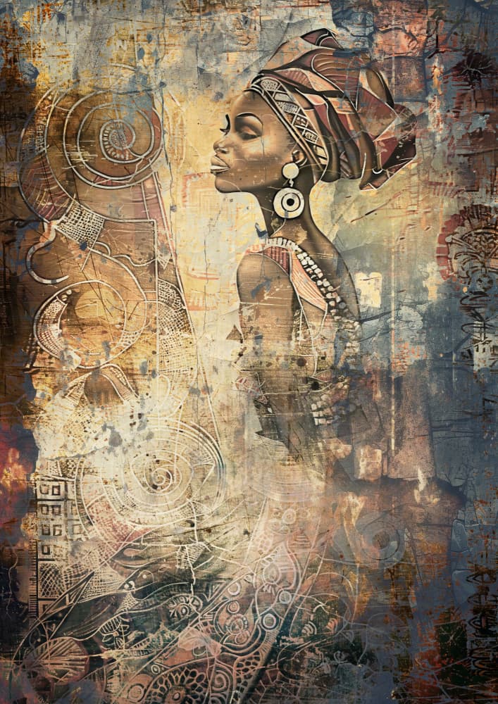 Serene African Woman by Rafal Kulik — canvas wall art