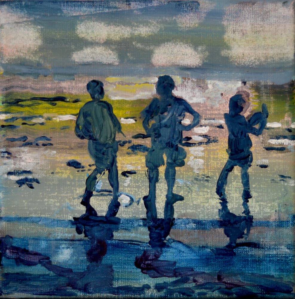 Coastal Reflections Sunset by Karin Bos — canvas wall art