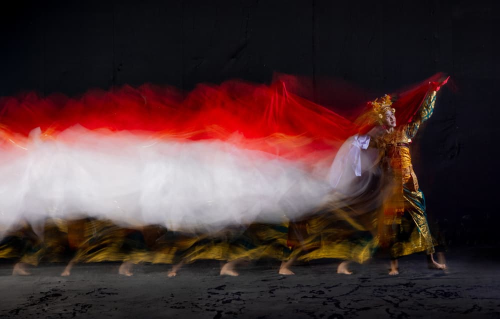 Dynamic Flag Dance by Lisdiyanto Suhardjo — canvas wall art