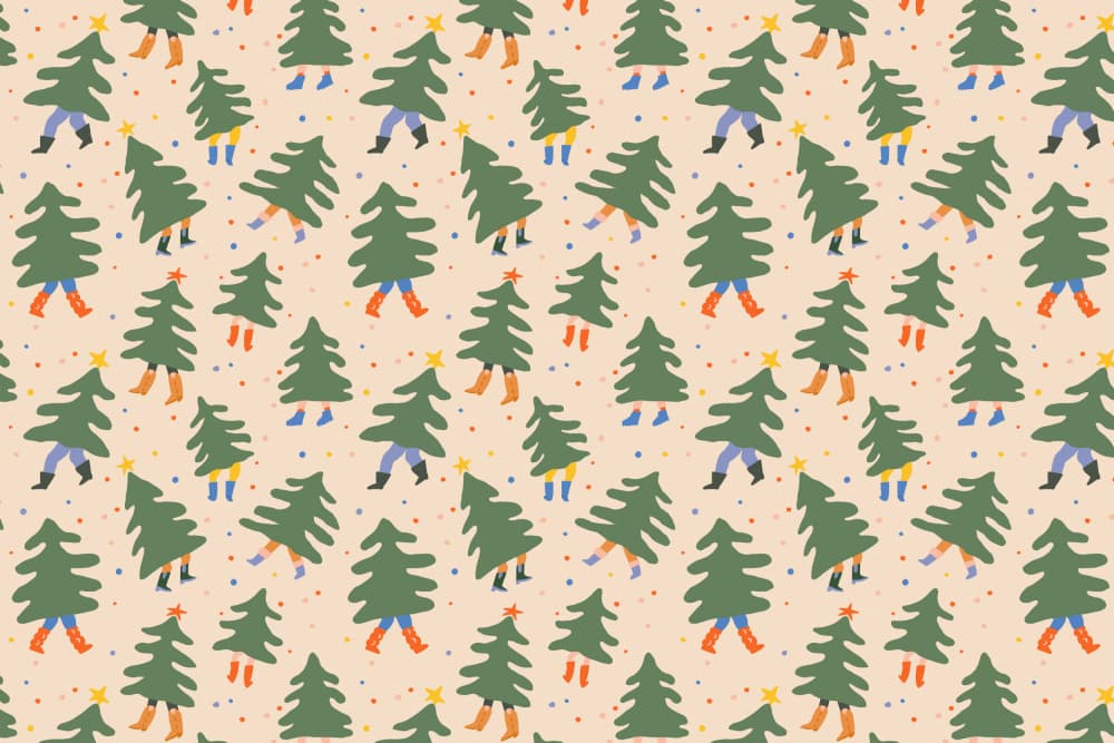 Christmaspatternno45 by Treechild — canvas wall art