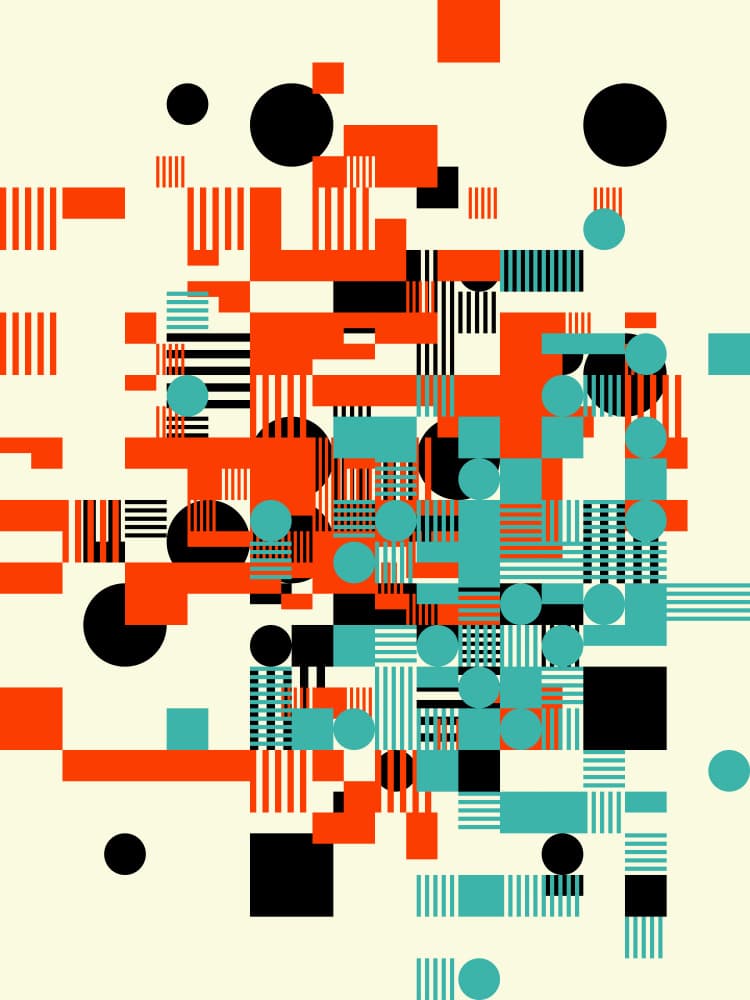Vibrant Geometric Abstract by Petr Strnad — canvas wall art