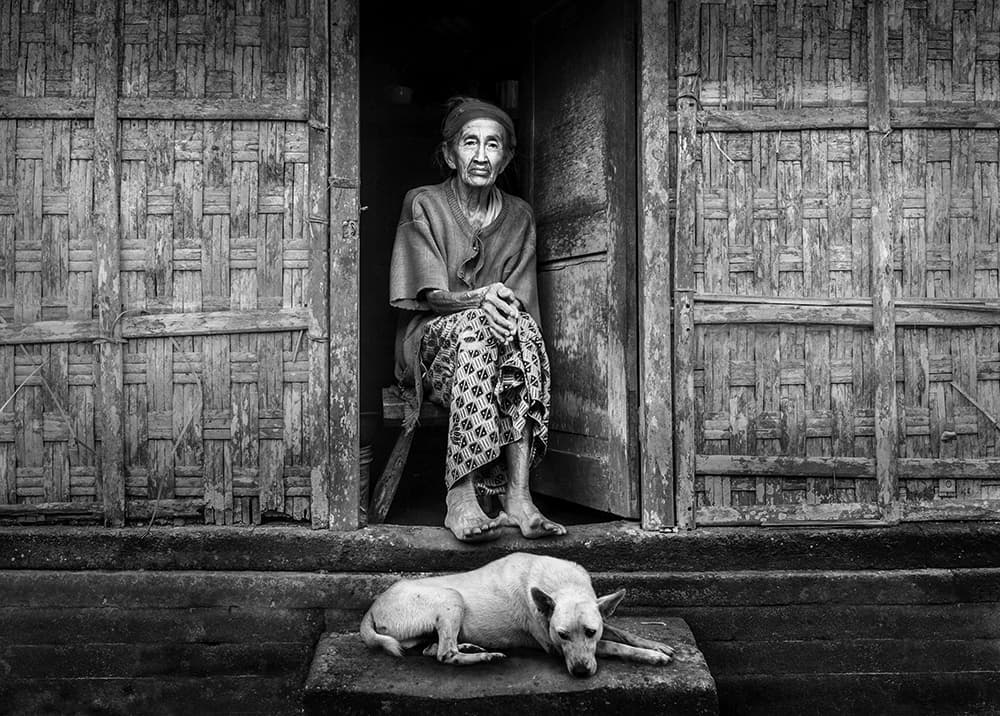 Rustic Doorway Companions by Sebastian Kisworo — canvas wall art