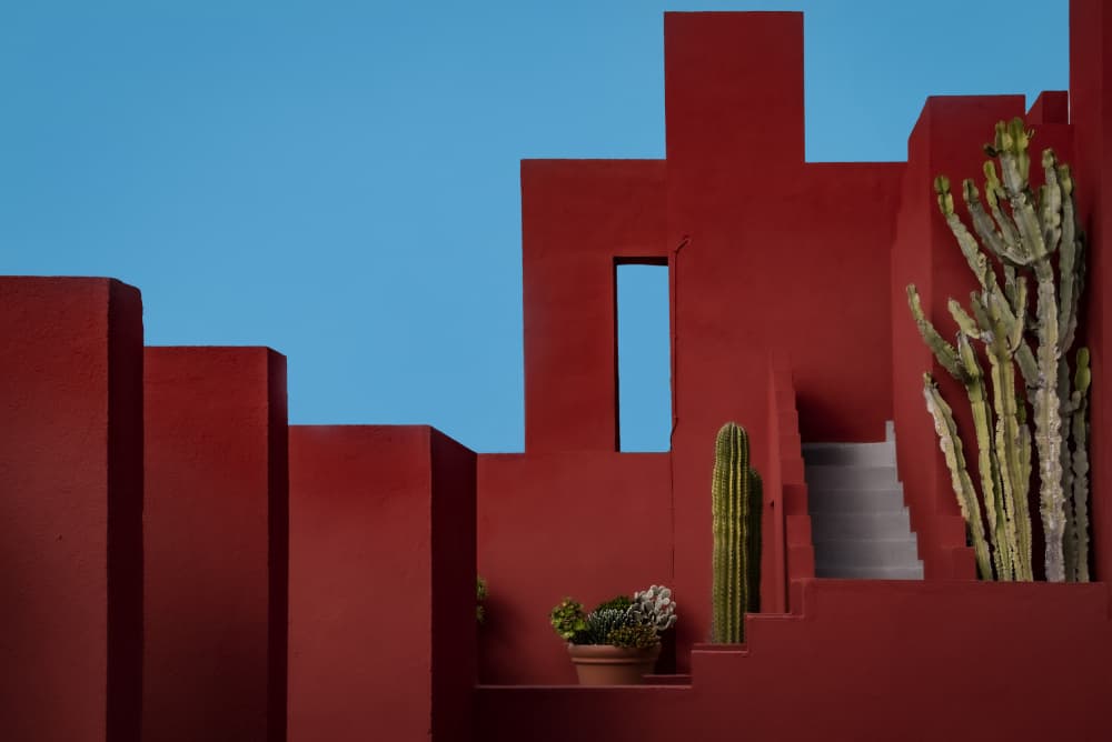 Red Desert Architecture by Linda Wride — canvas wall art