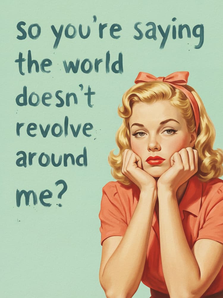Sassy Retro Woman Quote by Andreas Magnusson — canvas wall art