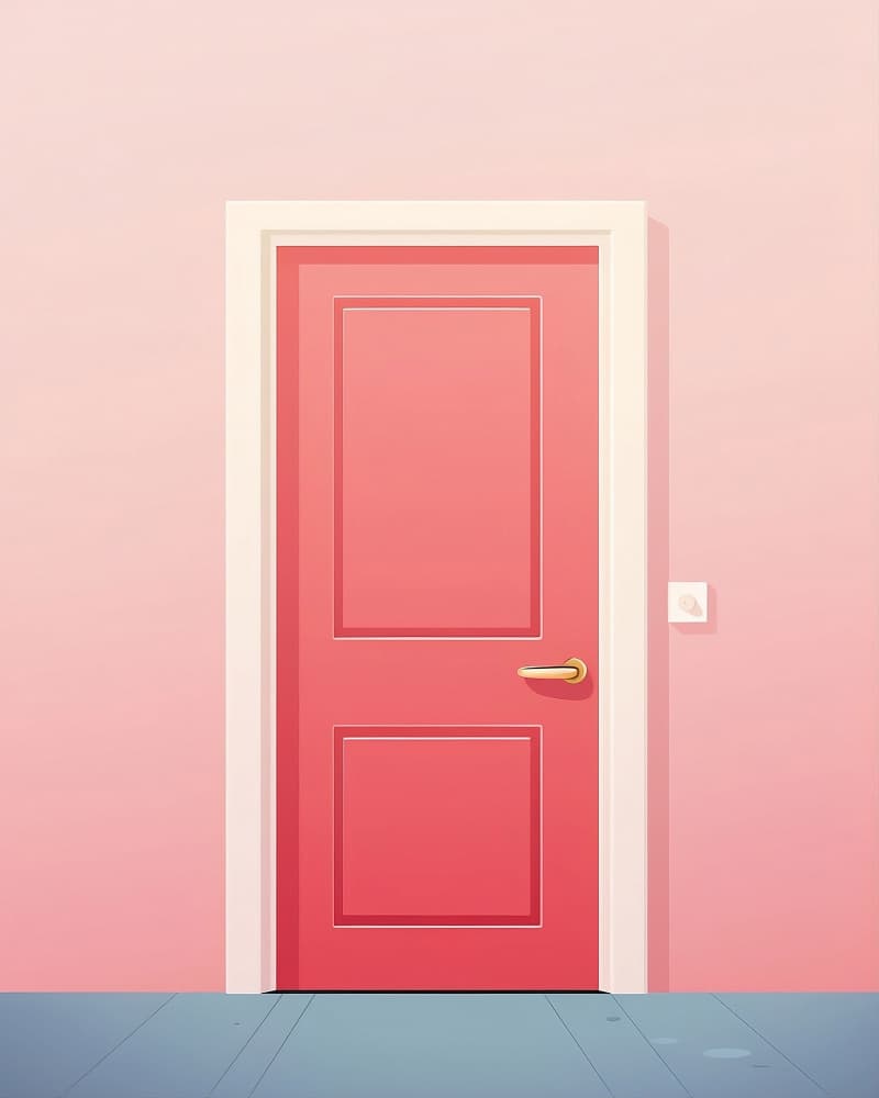 Pink Interior Door by Emiliano Deificus — canvas wall art