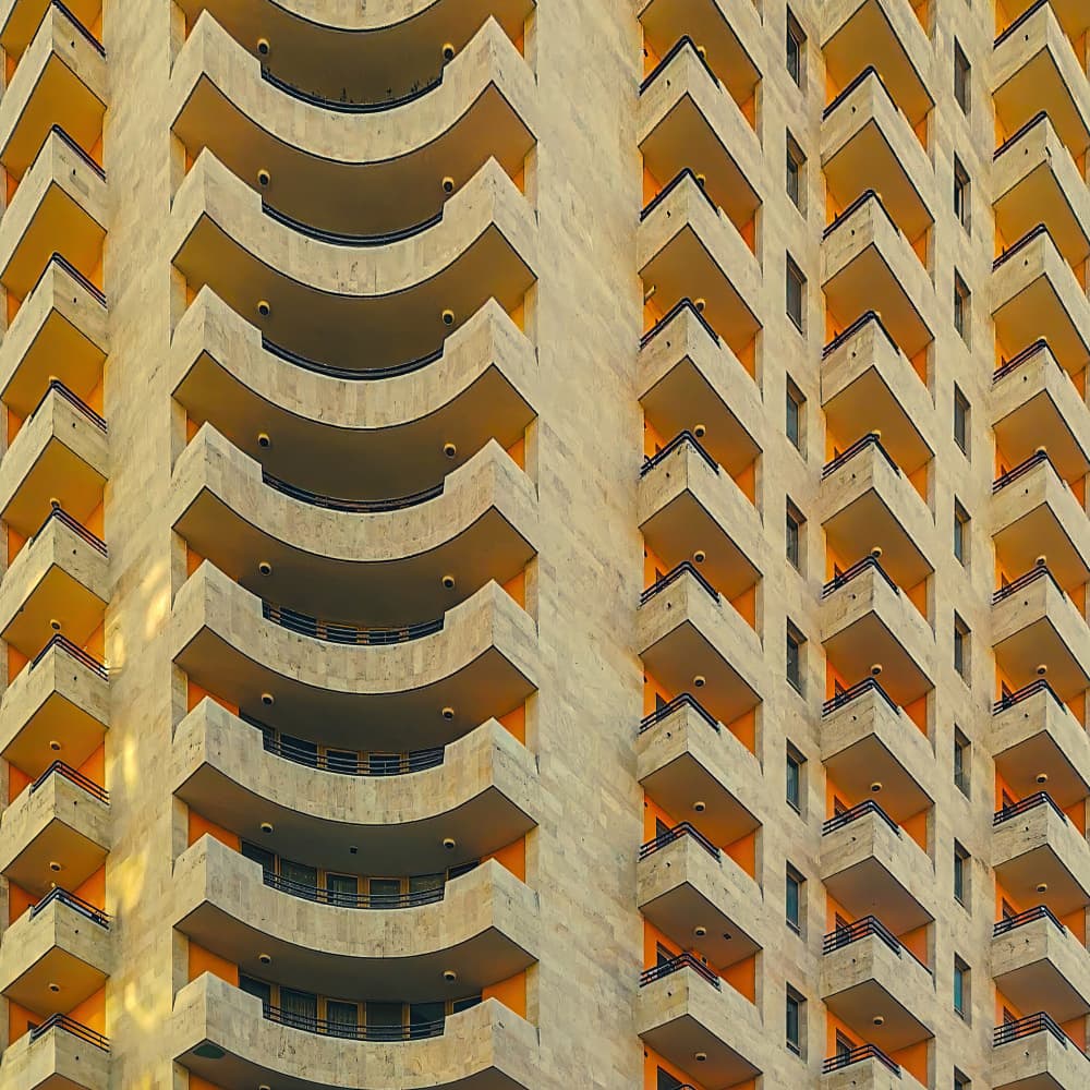 Modern Balcony Facade by Eden Antho — canvas wall art