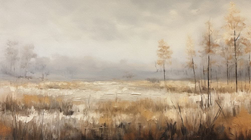 Misty Autumn Landscape by Bilge Paksoylu — canvas wall art