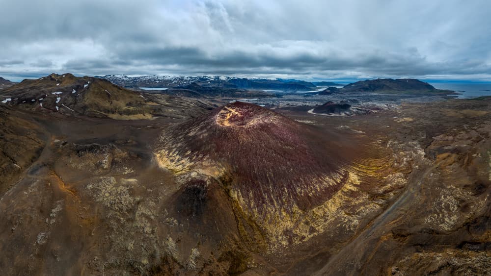 Icelandic Volcano Landscape by John Fan — canvas wall art