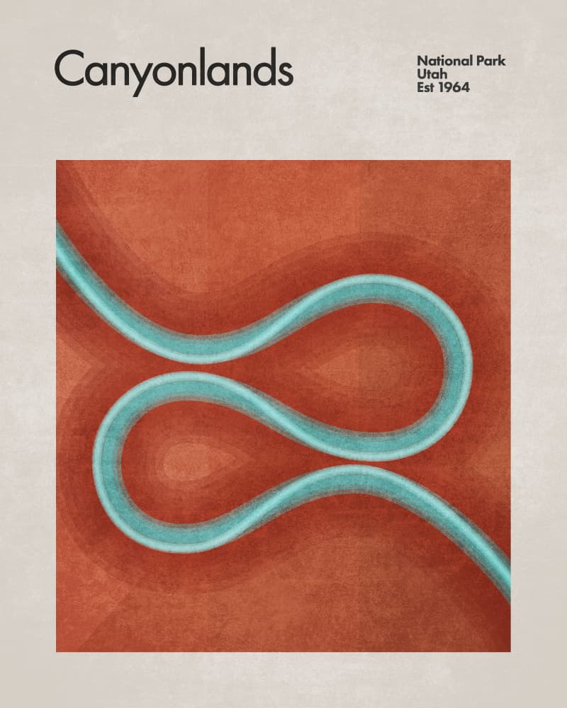 Winding River Paths by Emel Tunaboylu — canvas wall art