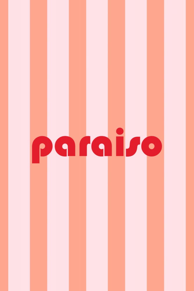 Paraiso on Peach Stripes by Karen Menzenbach — canvas wall art