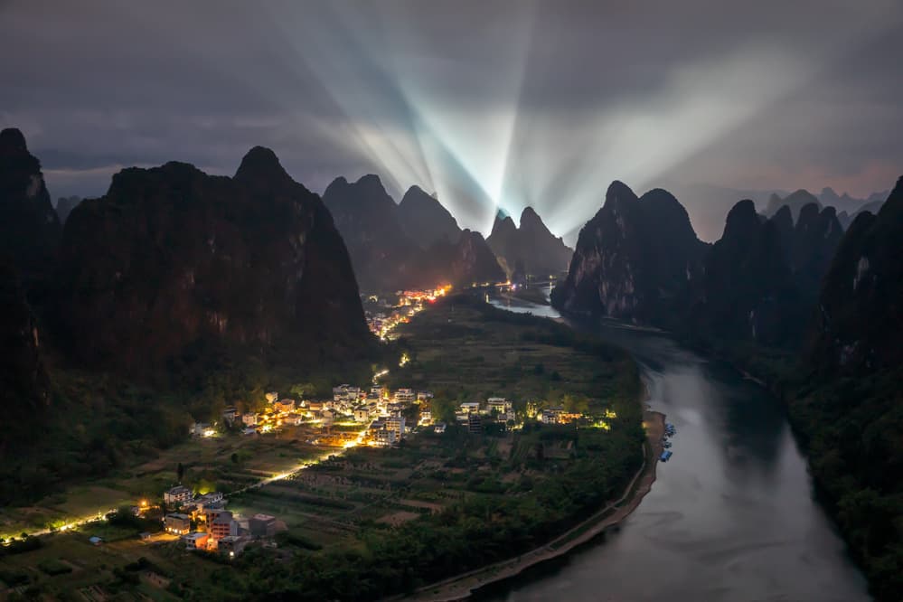 Guilin Karst Nightscape by Gunarto Song — canvas wall art