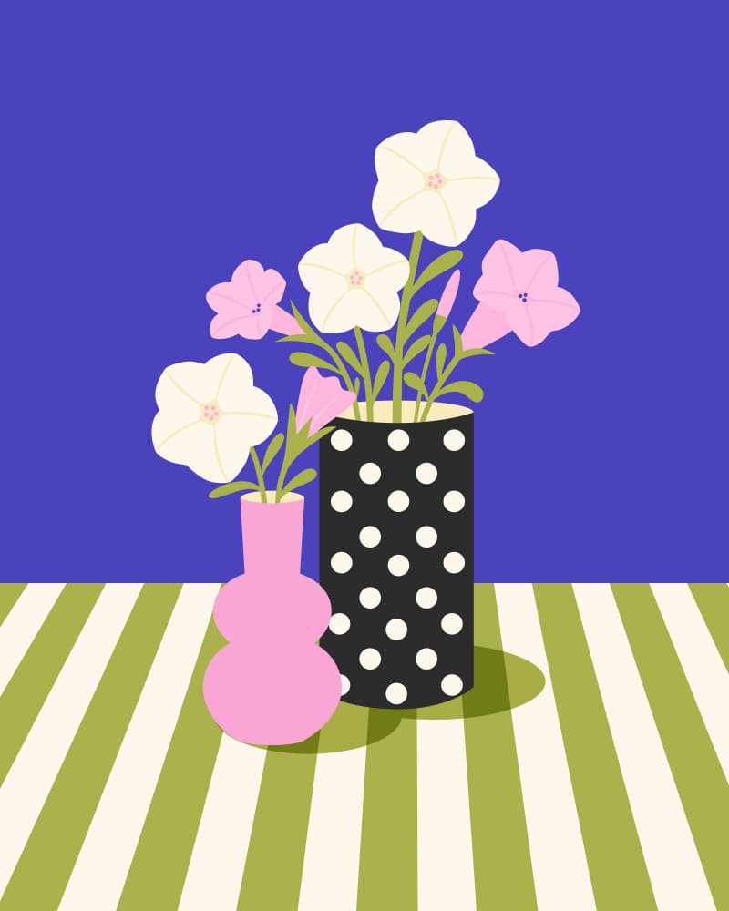 Vibrant Floral Still Life by Artprink — canvas wall art