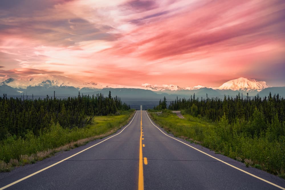 Majestic Mountain Road by Sophia Li — canvas wall art