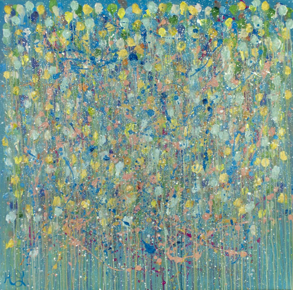 Colorful Paint Dots by Helen Joynson — canvas wall art