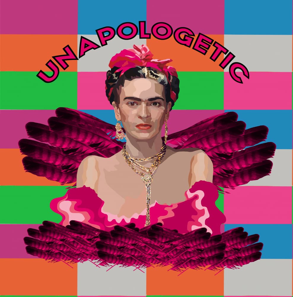 Unapologetic Colorful Portrait by Lynnda Rakos — canvas wall art