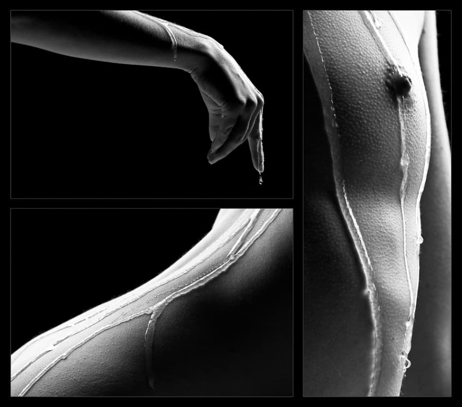 Dripping Wet Skin by MagnusPhotos — canvas wall art