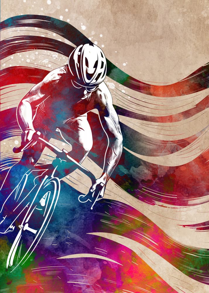 Dynamic Cycling Art by Justyna Jaszke — canvas wall art