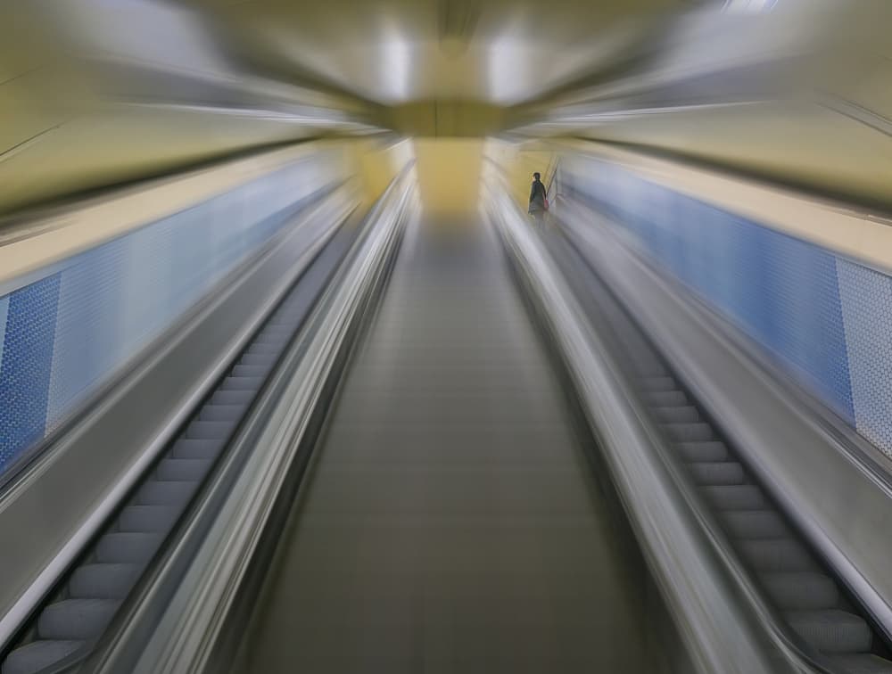 Urban Motion Blur by Adolfo Urrutia — canvas wall art