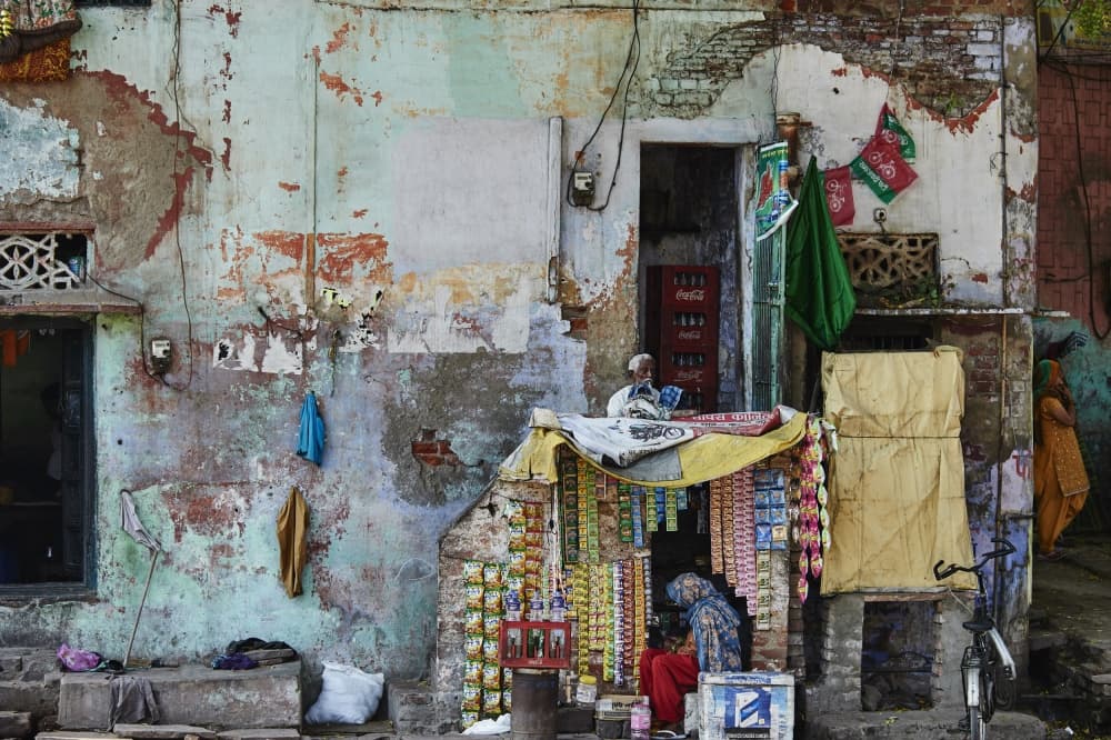 Indian Street Shop by Rui Caria — canvas wall art