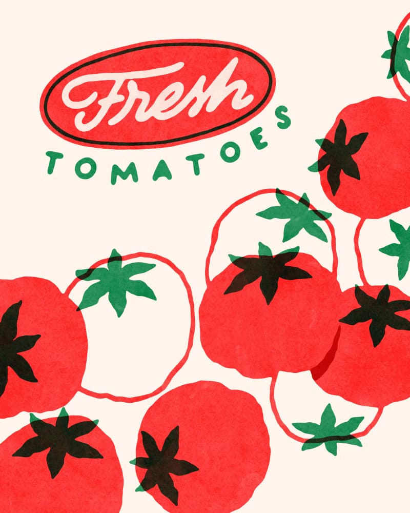 Fresh Red Tomatoes by Arté Koola — canvas wall art