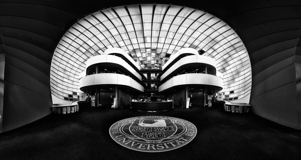 Modern University Library by Ricardo Gayan — canvas wall art