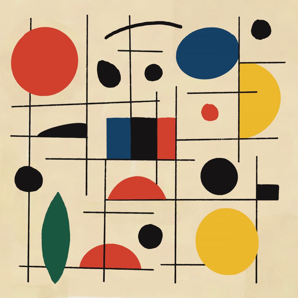 Mid Century Geometric Forms by Little Dean — canvas wall art