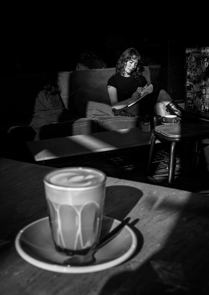Quiet Coffee Moment by Irene Wu — canvas wall art