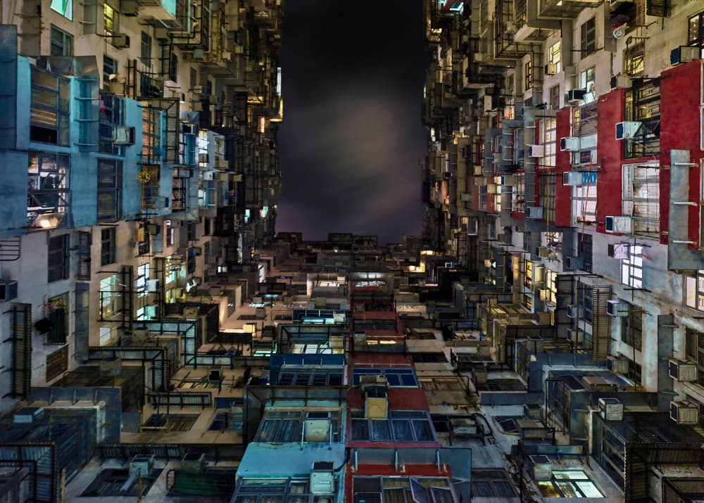 Stacked City Lights by Fabrizio Massetti — canvas wall art