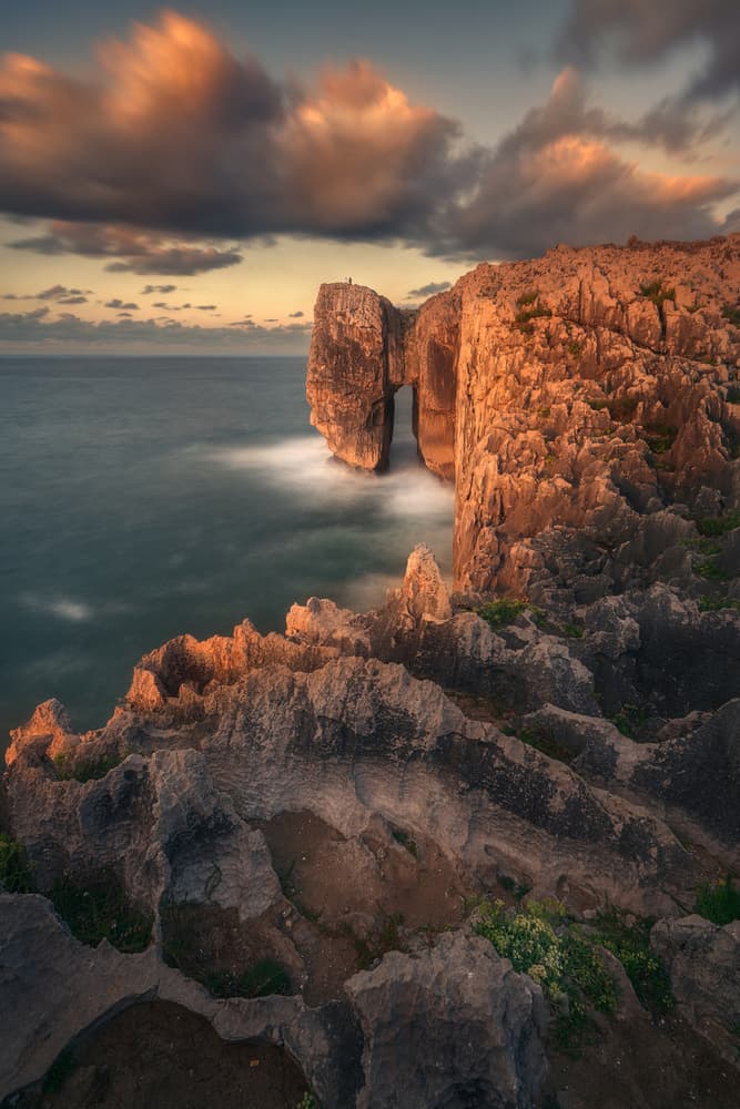Golden Hour Sea Arch by Cesar Alvarez Osorio — canvas wall art
