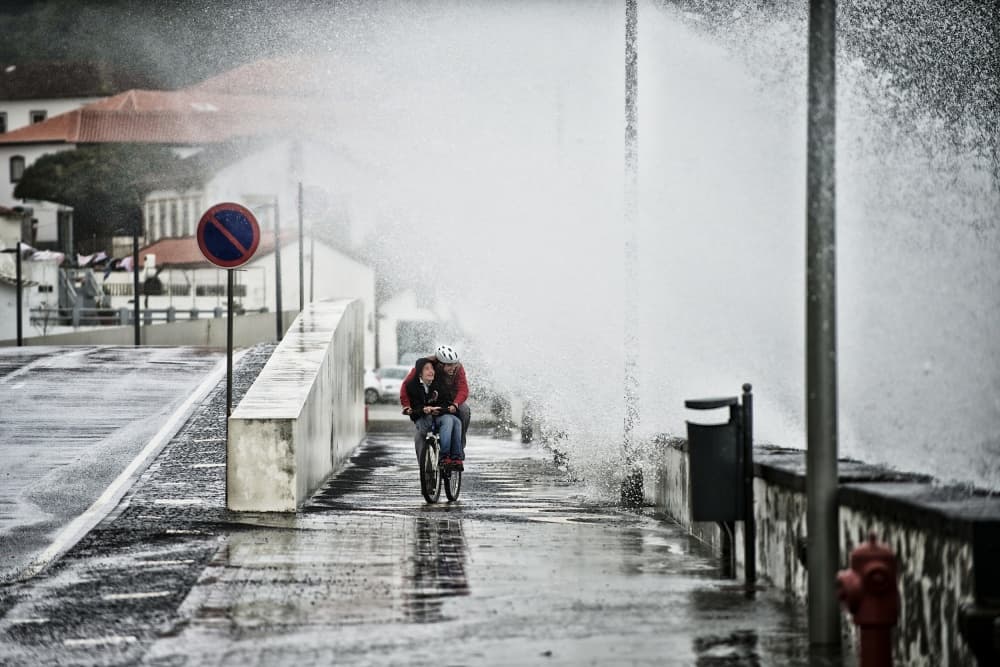 Coastal Cycle Splash by Rui Caria — canvas wall art