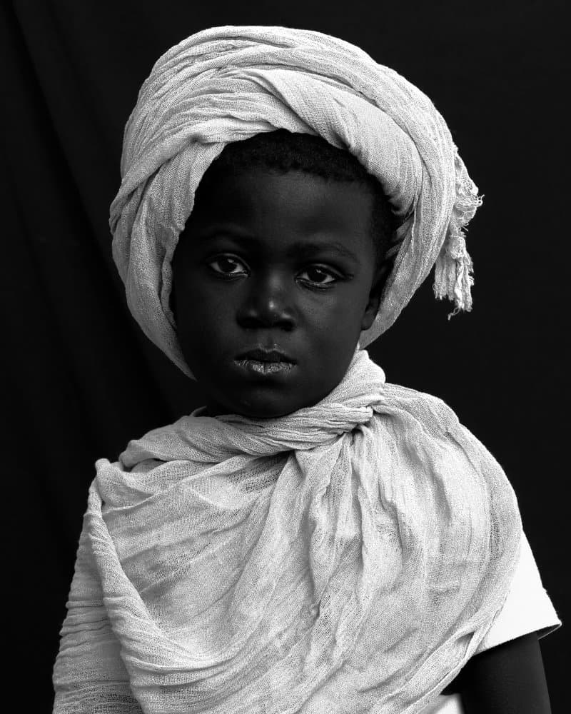 African Turbaned Boy by Ali Sahebi — canvas wall art