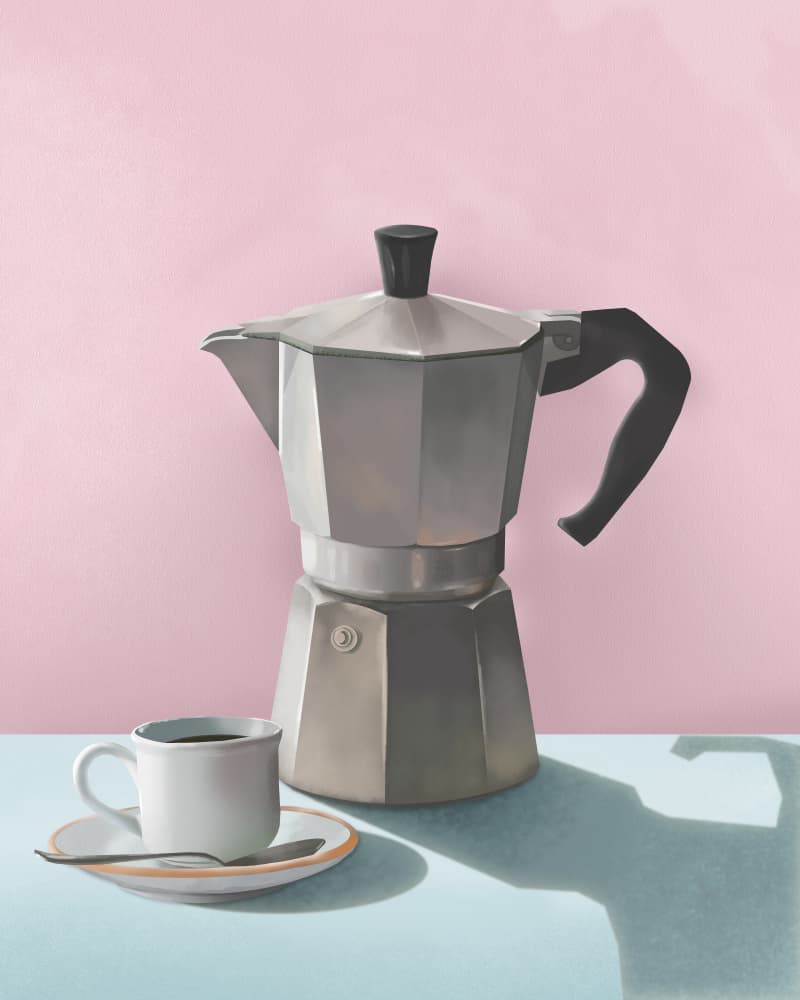 Moka Coffe Pot by Petra Lizde — canvas wall art