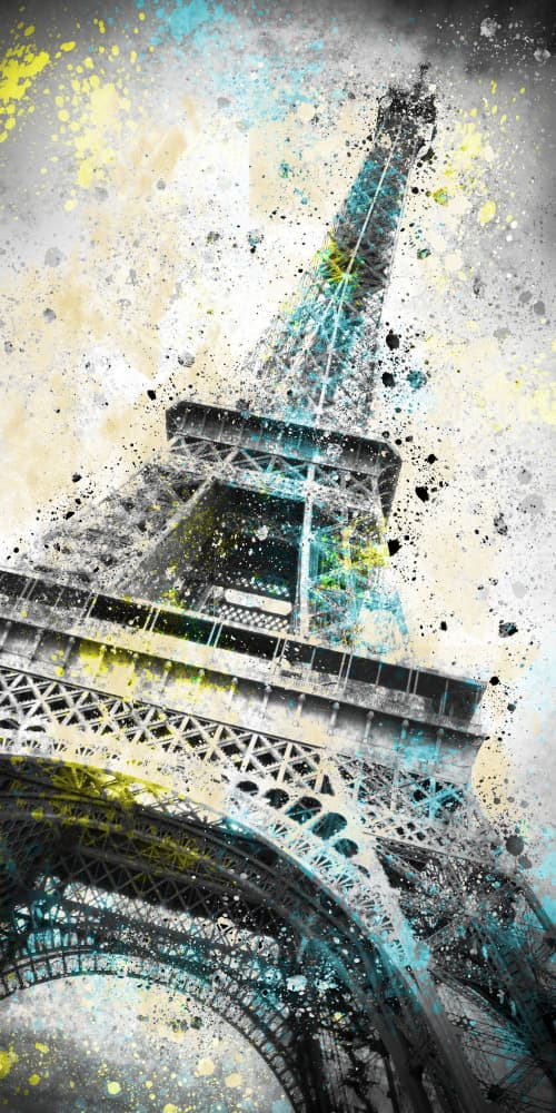 Vibrant Eiffel Tower by Melanie Viola — canvas wall art