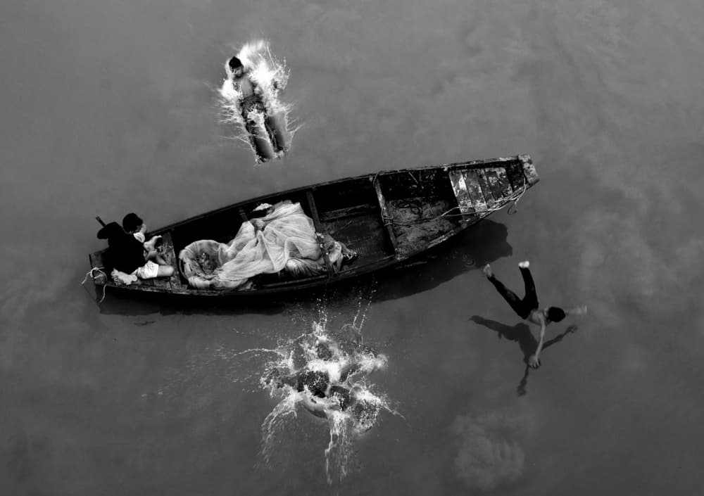 The playful Jump by Moumita Mondal — canvas wall art