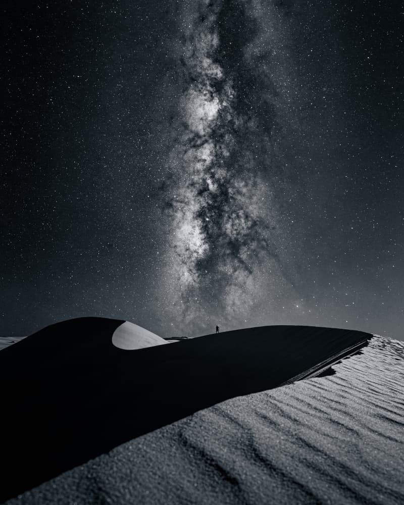 Milky Way Desert Night by Alaa Nour — canvas wall art