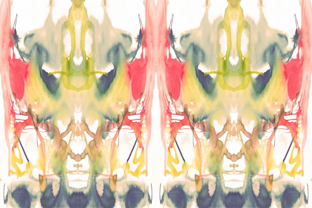 Abstract Watercolor Symmetry by Jemma Morris — canvas wall art