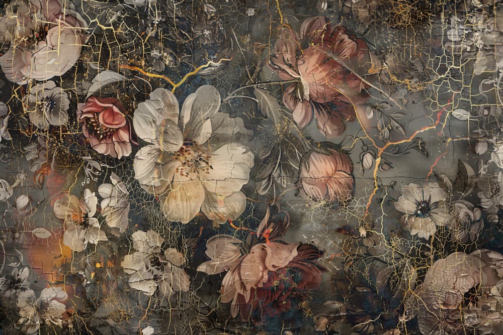 Dark Vintage Bloom by Rafal Kulik — canvas wall art