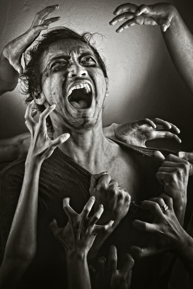 Screaming Man's Anguish by Firman Maulana — canvas wall art