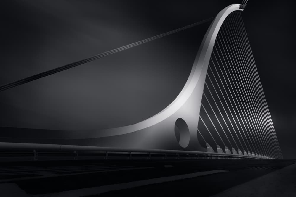Sleek Bridge Architecture by Olavo Azevedo — canvas wall art