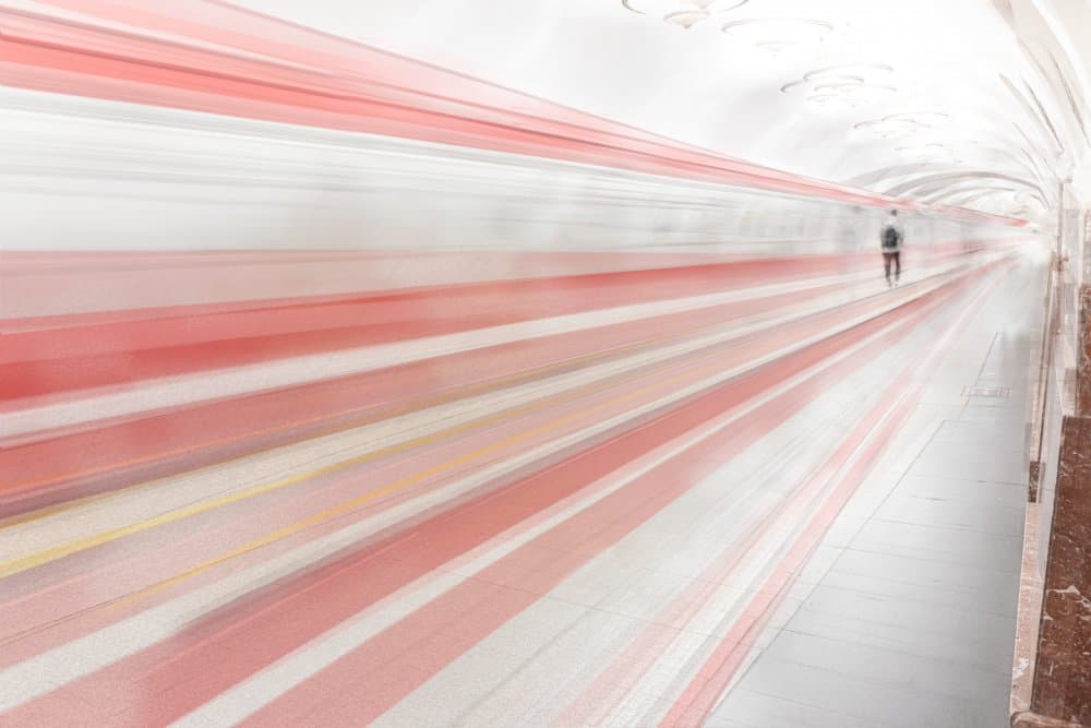 Speeding Through Tunnel by Igor Kopcev — canvas wall art