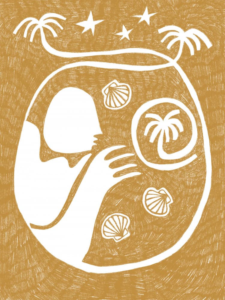 Tropical Island Dream by Shatha Al Dafai — canvas wall art