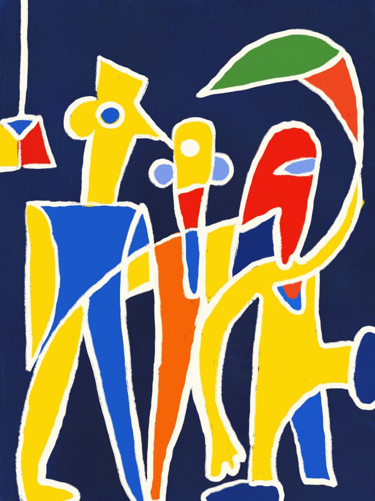 Dynamic Abstract Figures by Little Dean — canvas wall art