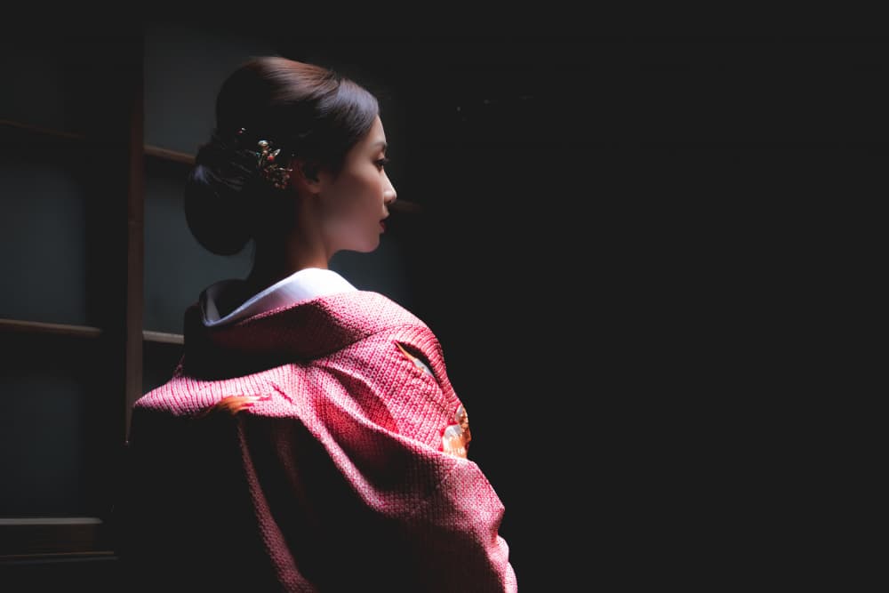 Elegant Kimono Woman by JUNKO TORIKAI — canvas wall art