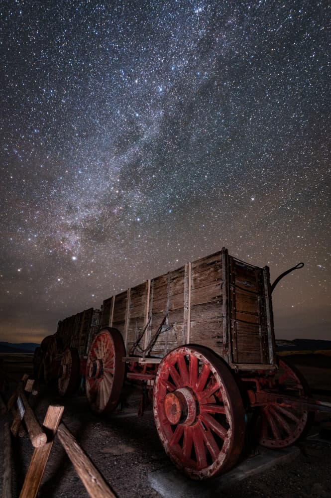 Rustic Wagon Milky Way by Yue Wu — canvas wall art