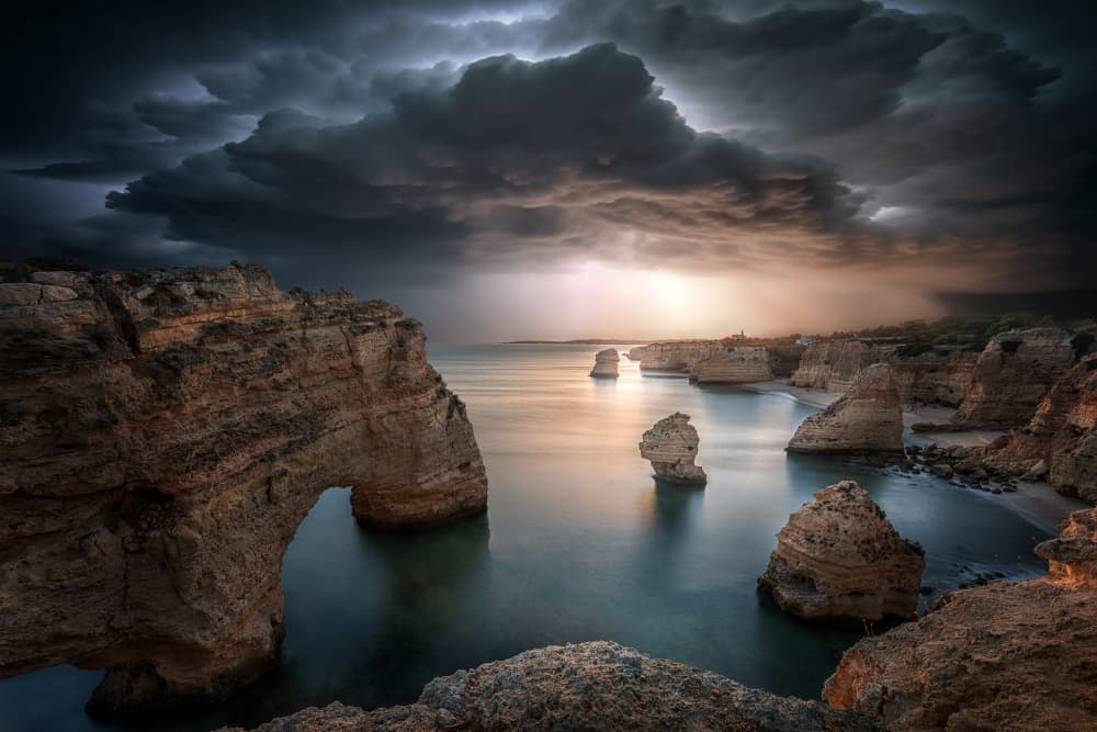 Dramatic Coastal Arch by Marcel Egger — canvas wall art