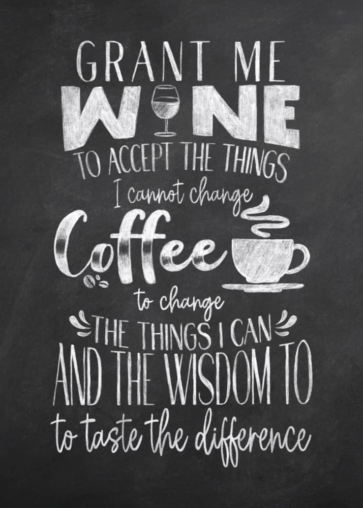 Wine and Coffee by ByKammille — canvas wall art